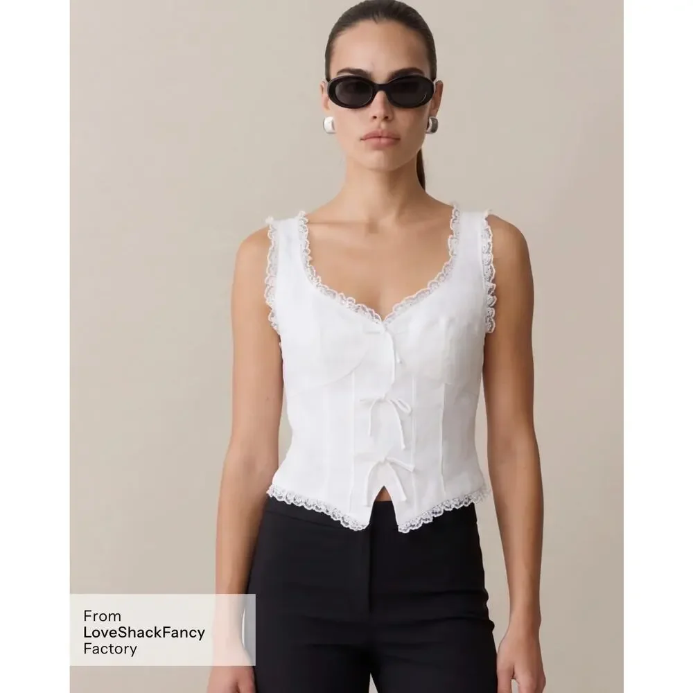 New Kourt Giogia Top ivory blouse size 4 $122
